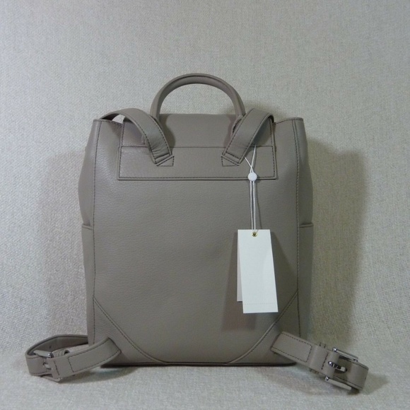 NEW Tory Burch Britten Gray Leather Medium Backpack main image 10
